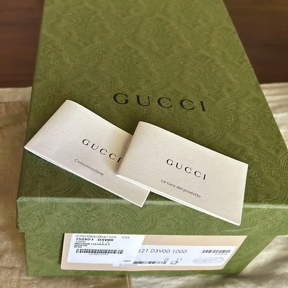 GUCCI Horsebit Moccasin Quentin moccasin driving loafer G11 US 11.5 752621 D3V00